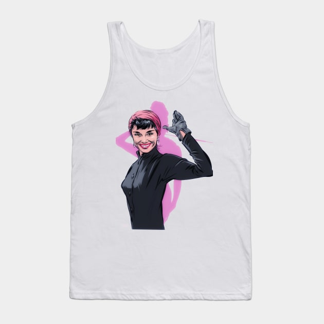 Audrey Hepburn - An illustration by Paul Cemmick Tank Top by PLAYDIGITAL2020